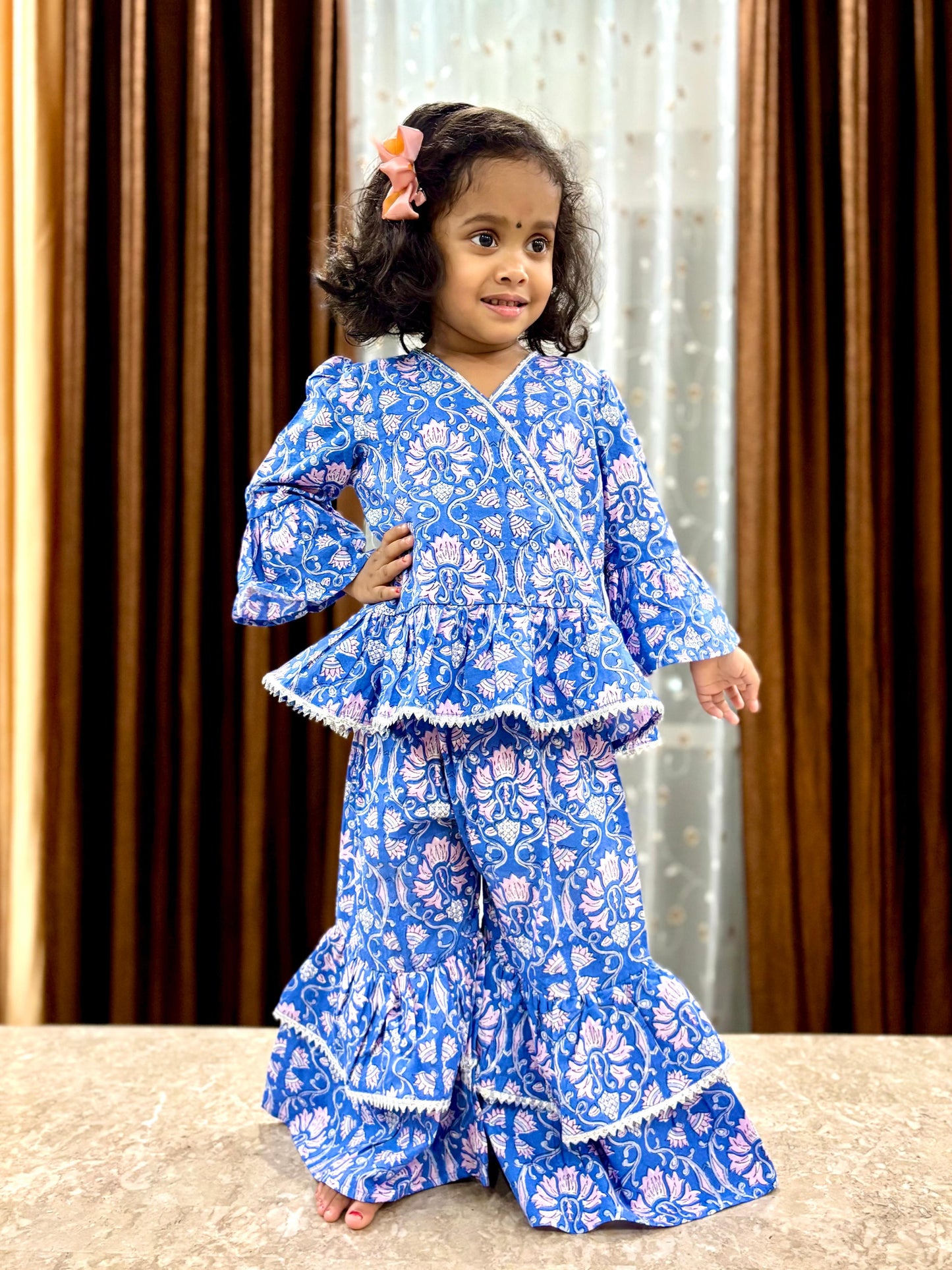Blue Sharara Set